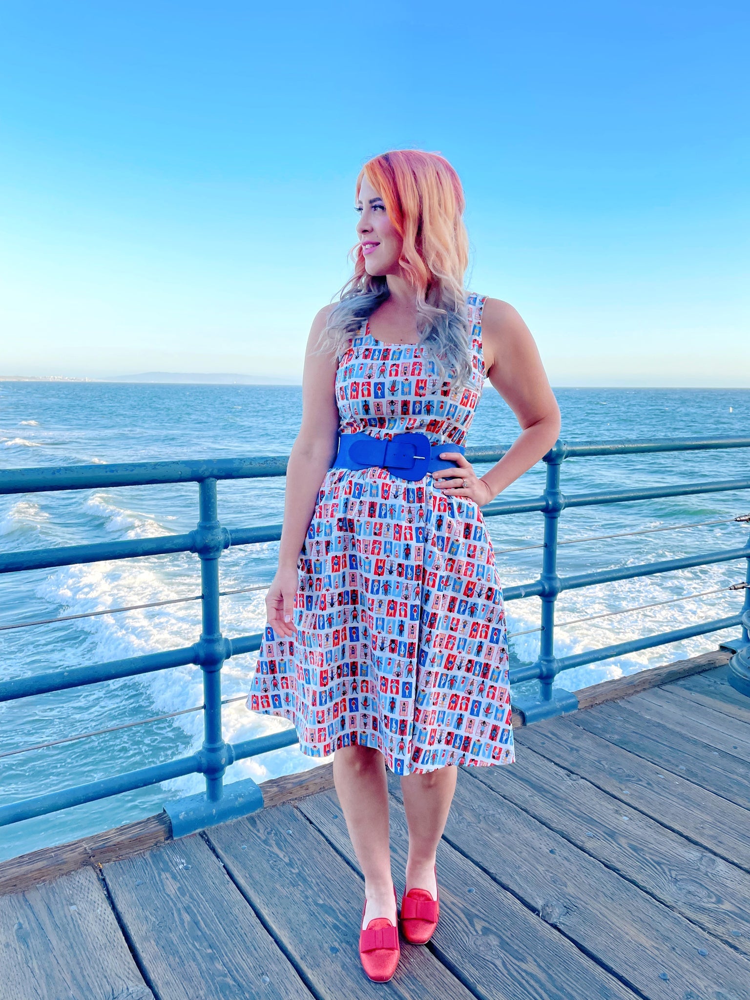 Sunny Days Fit & Flare Dress - Large only
