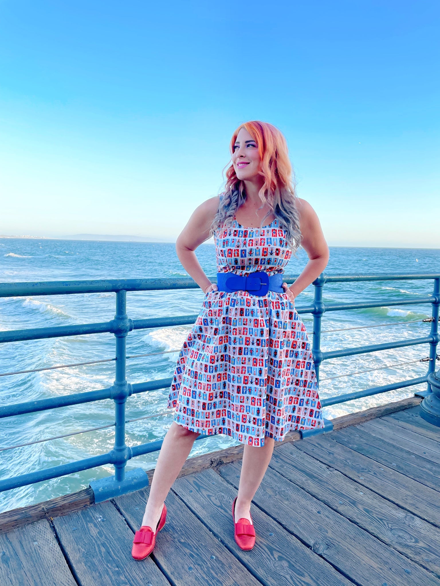 Sunny Days Fit & Flare Dress - Large only