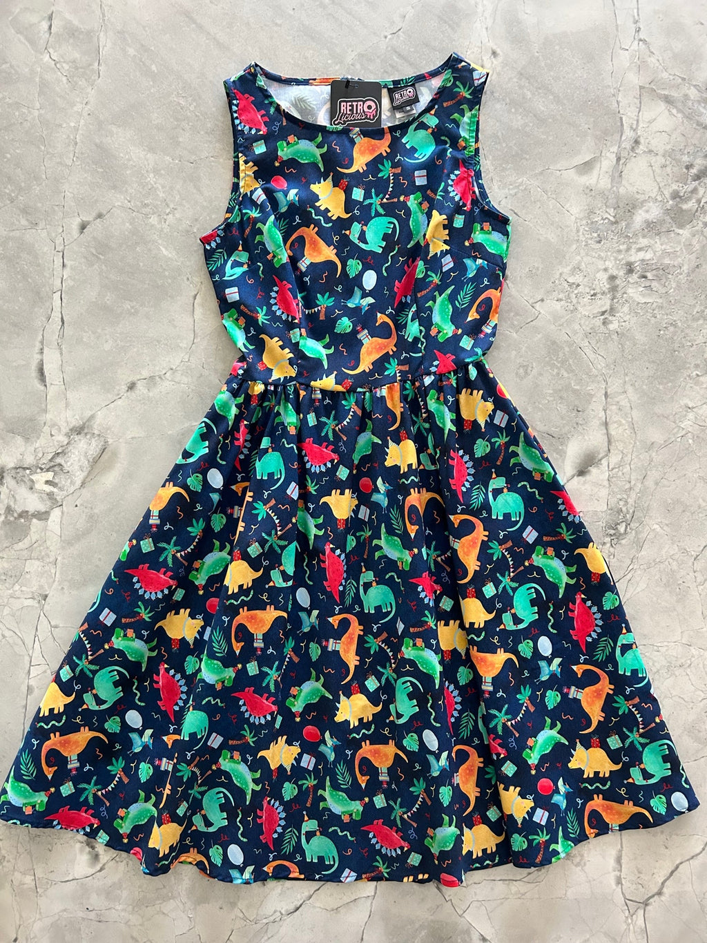 Party Dinos Vintage Dress - XS only, 1 left!
