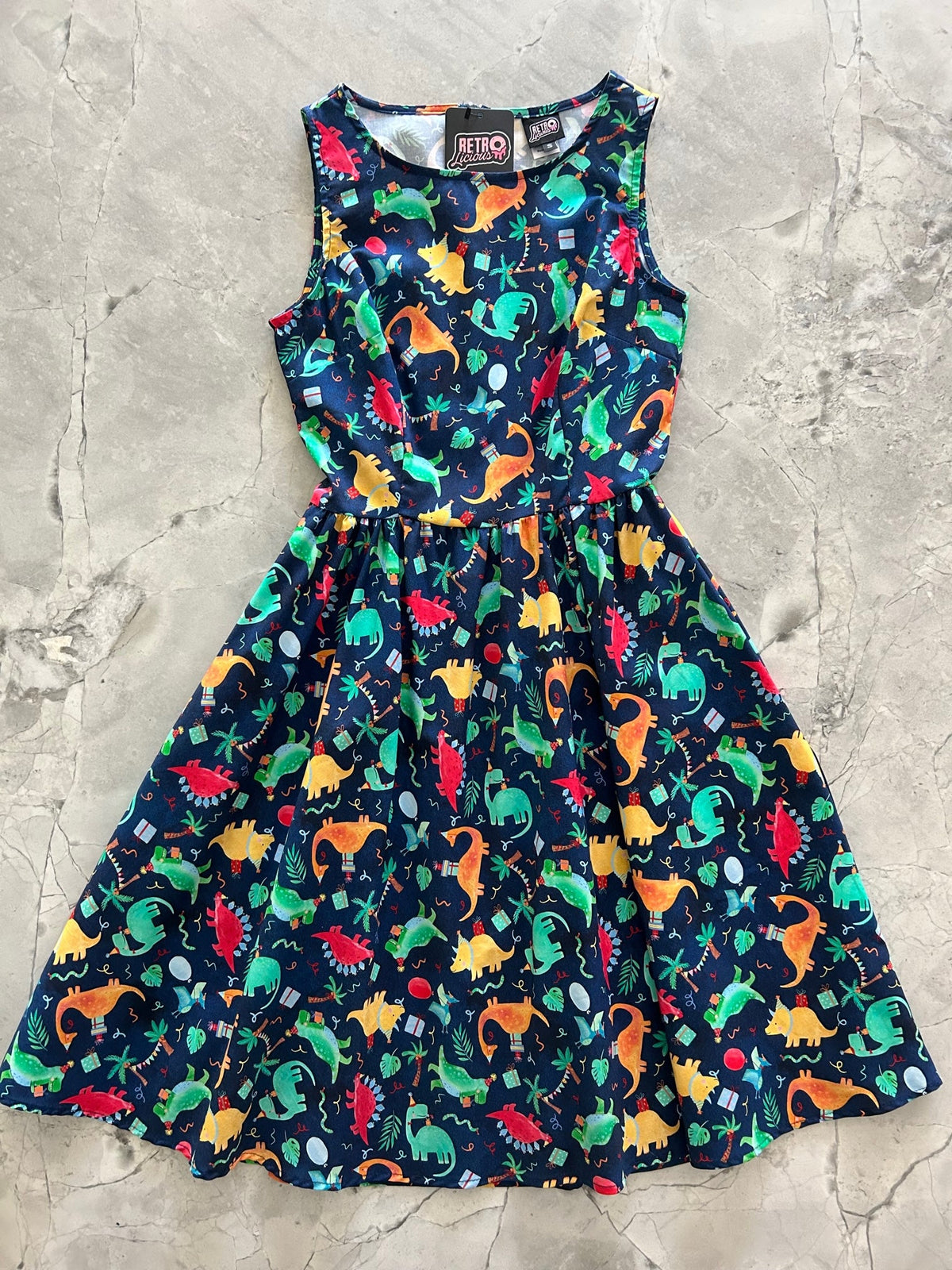 Party Dinos Vintage Dress - XS only, 1 left!