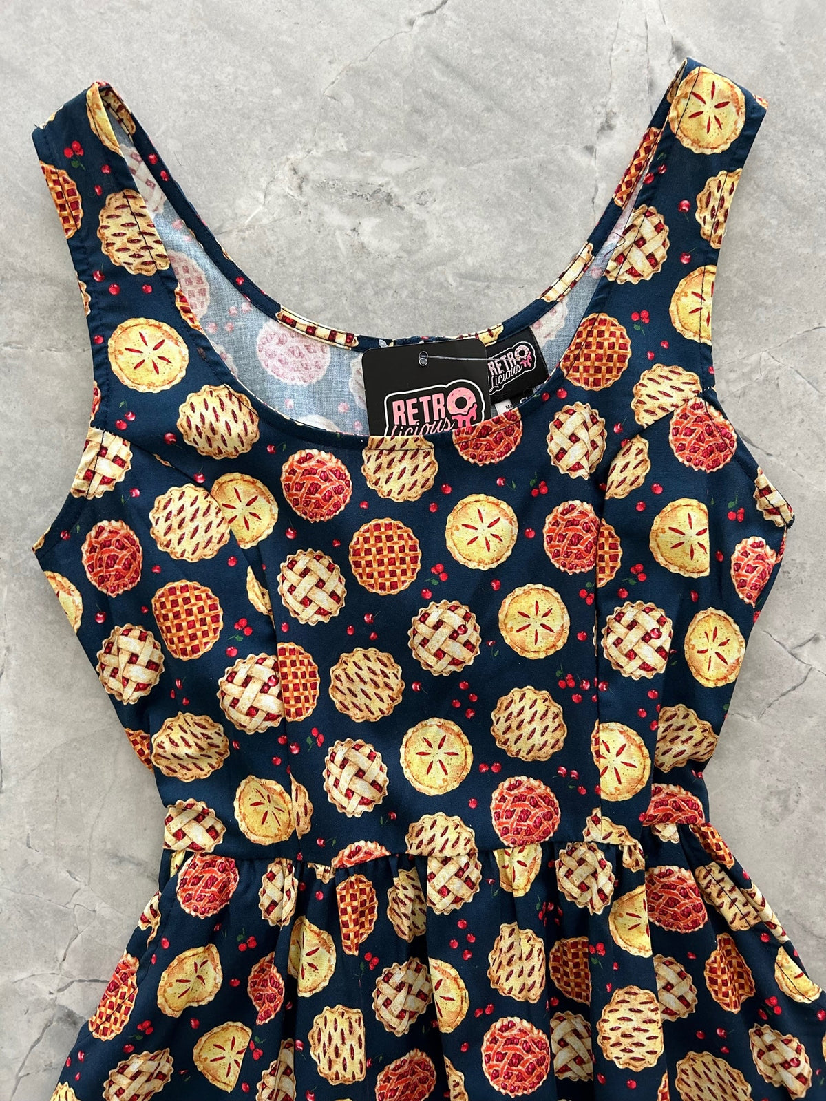Cherry Pie Shorter Length Fit & Flare Dress - Small only, 1 left!