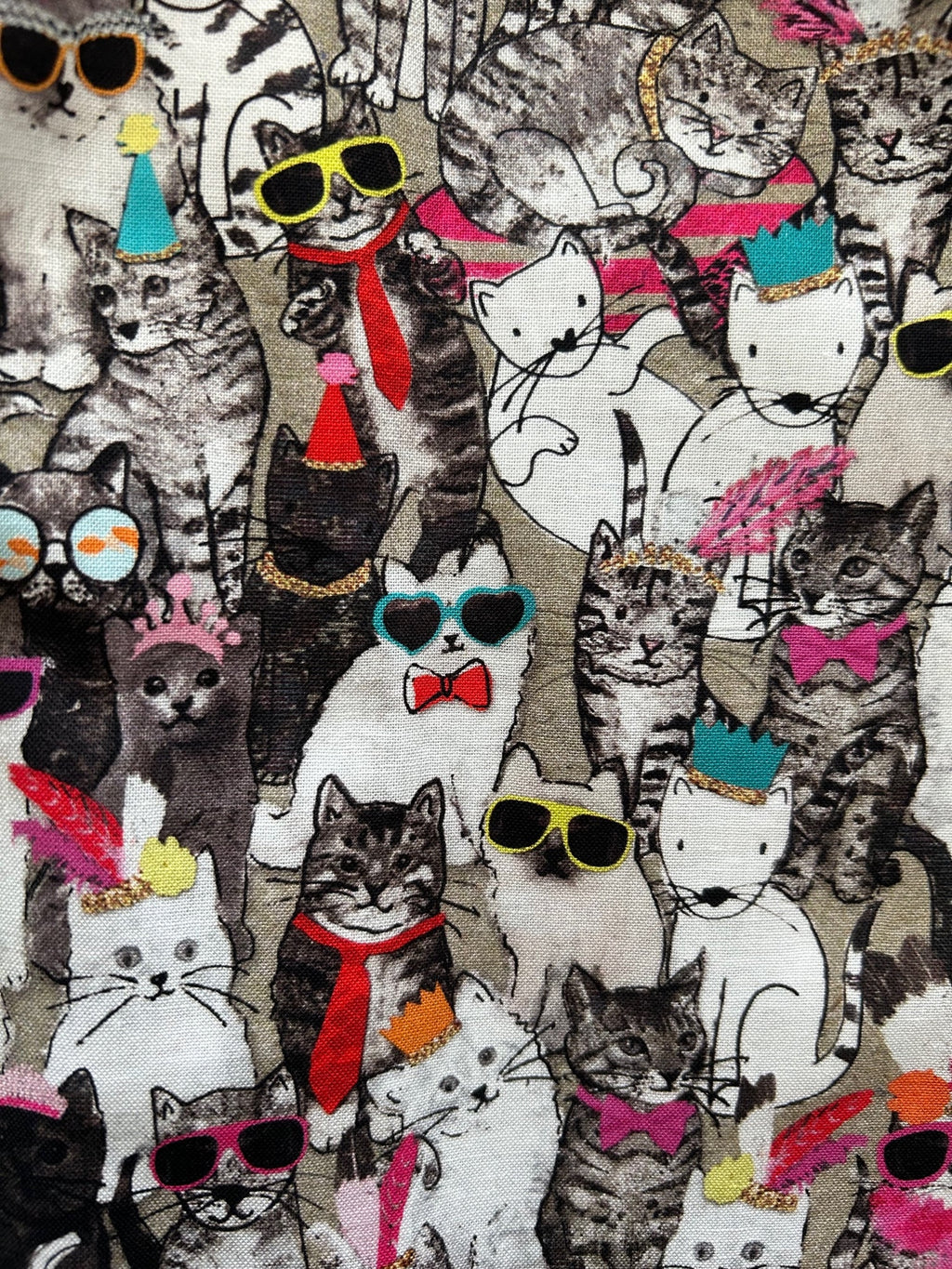 Cool Cats Shorter Length Fit & Flare Dress - 3X only, 1 left!