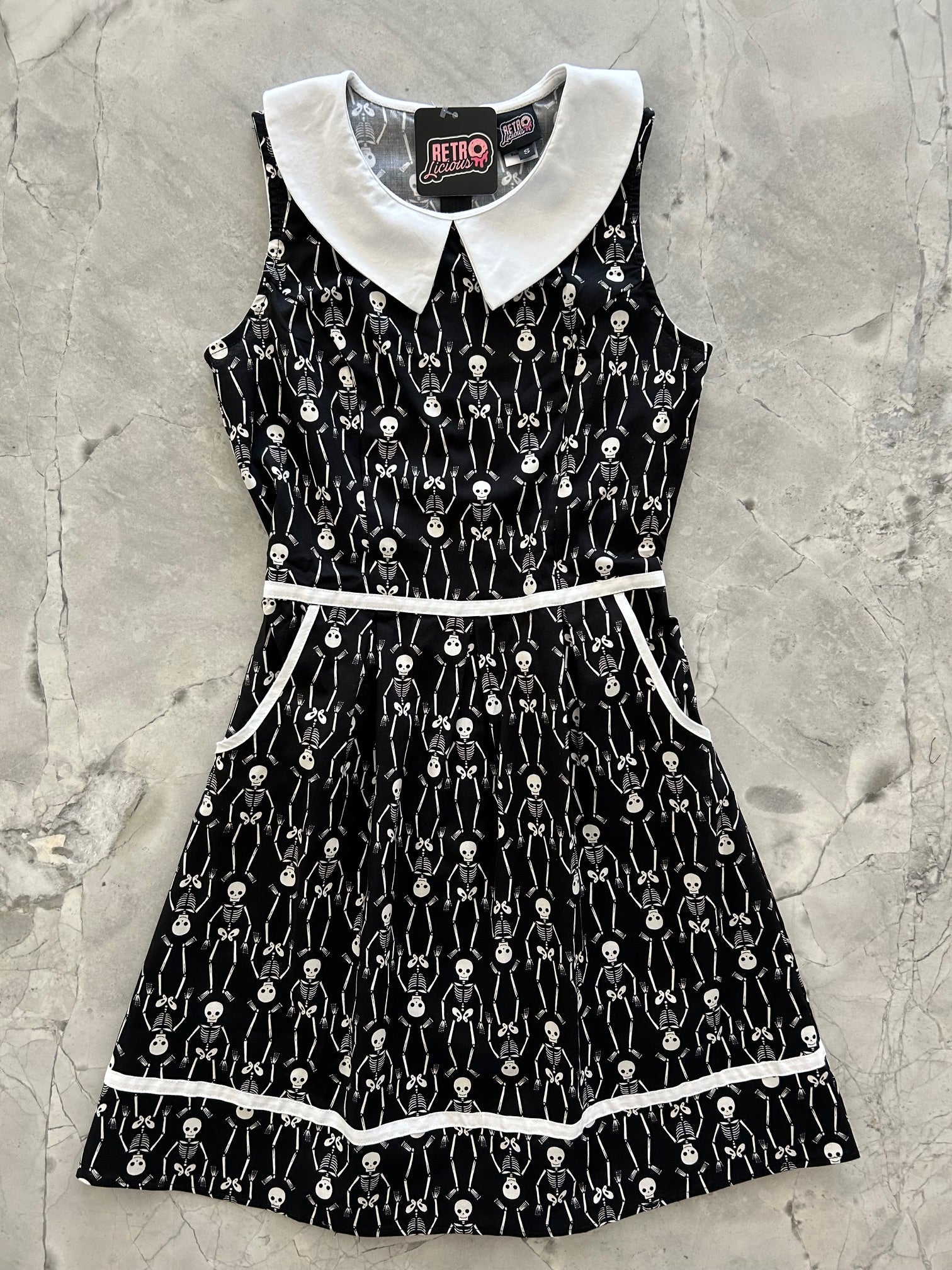 Skeleton Collared Dress - 1X only, 1 left!