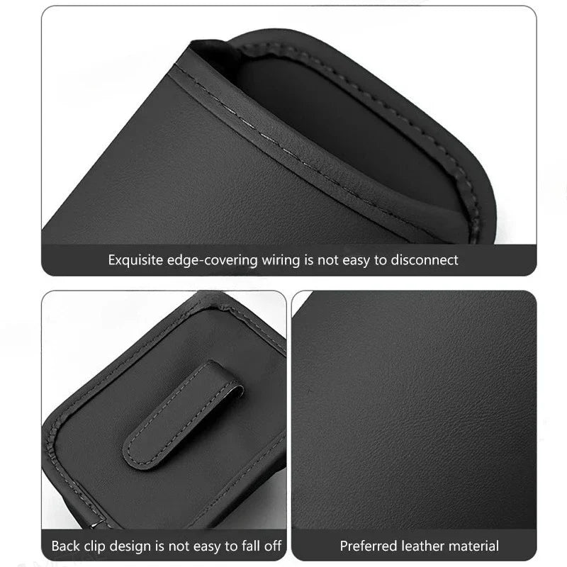 Car Door Cup Holder PU Leather Automotive Black Drink Rack Storage Bin Auto Back Seat Cup Holder Organizer For Car Accessories